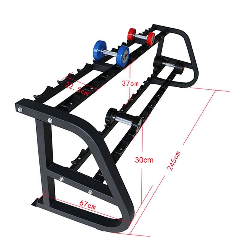 Commercial 10-Pair Dumbbell Rack