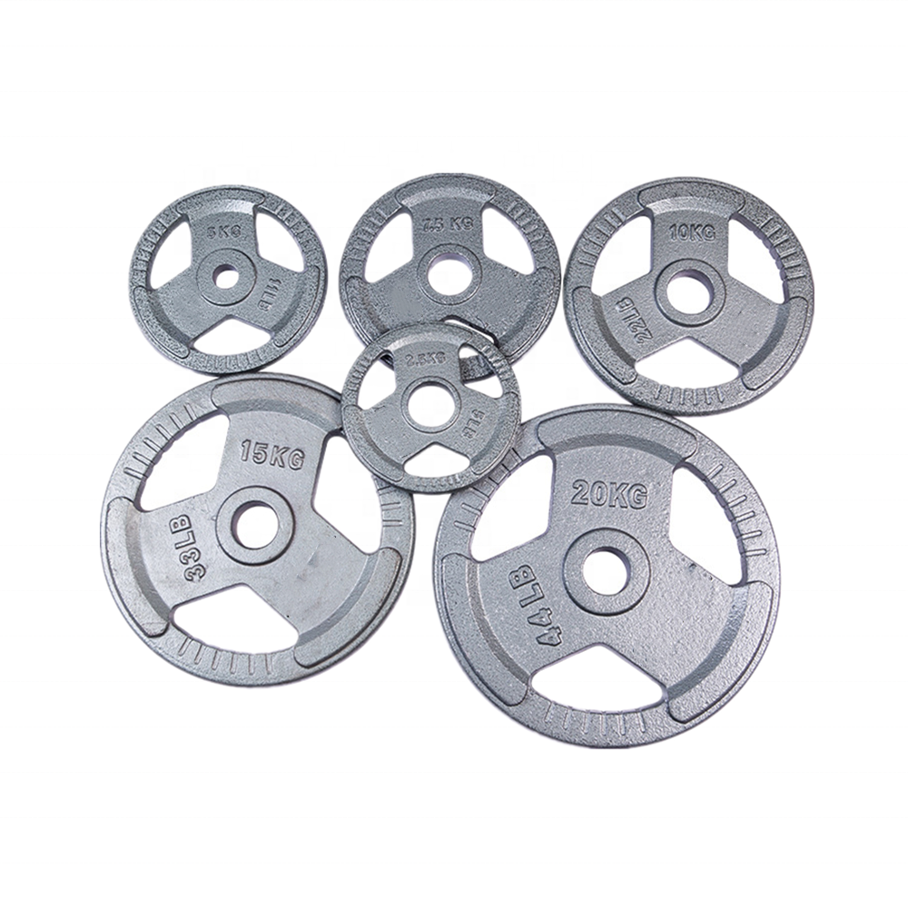 Cast Iron Three-Hole Gym Fitness Barbell Weight Plates