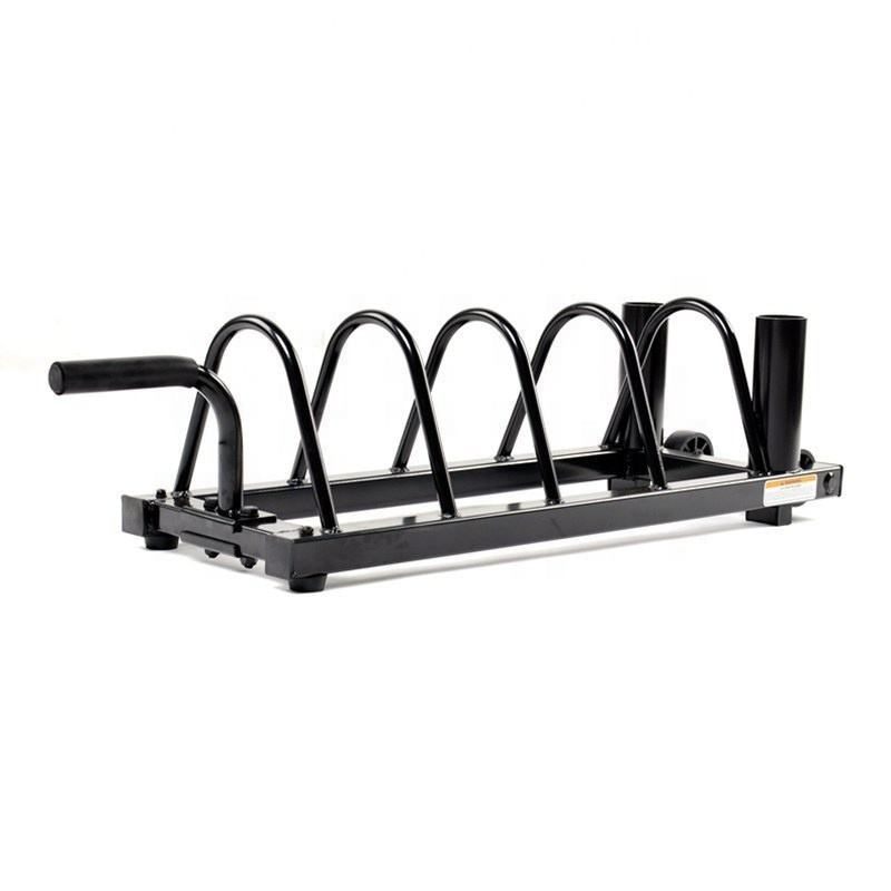 Steel Barbell Rack with Full Rubber Plate Holder